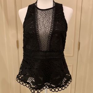 TopShop Lacey black top